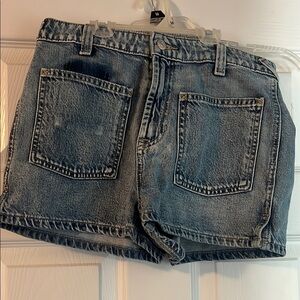 Free People Blue Jean Shorts